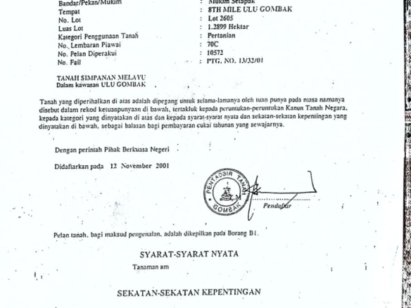 Land in Gombak